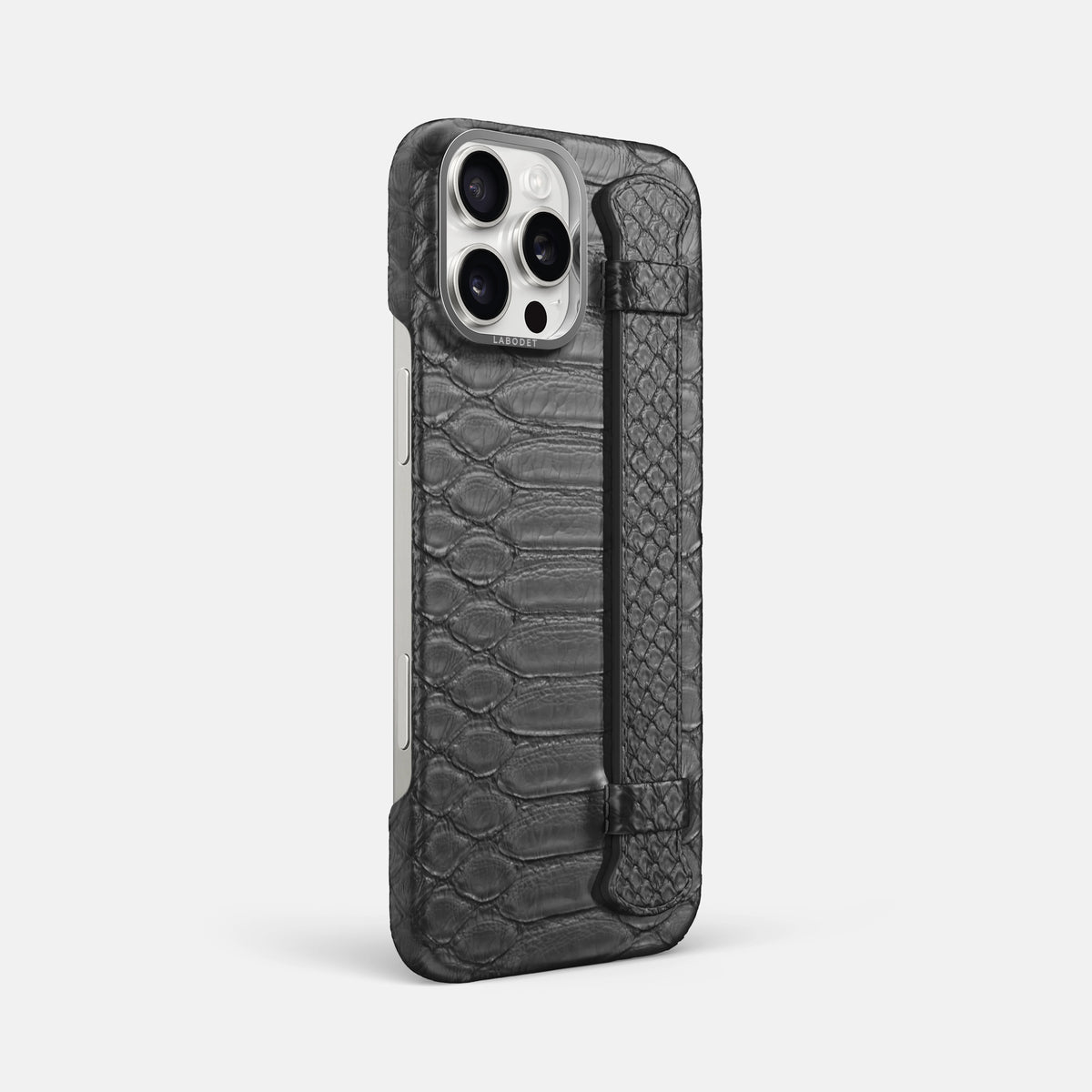 Grey iPhone 16 Pro Max Handle Case Python with Steel Metal -2 | Grey-Steel