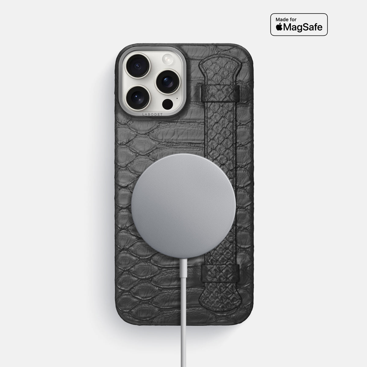 Grey iPhone 16 Pro Max Handle Case Python with Steel Metal -5 | Grey-Steel