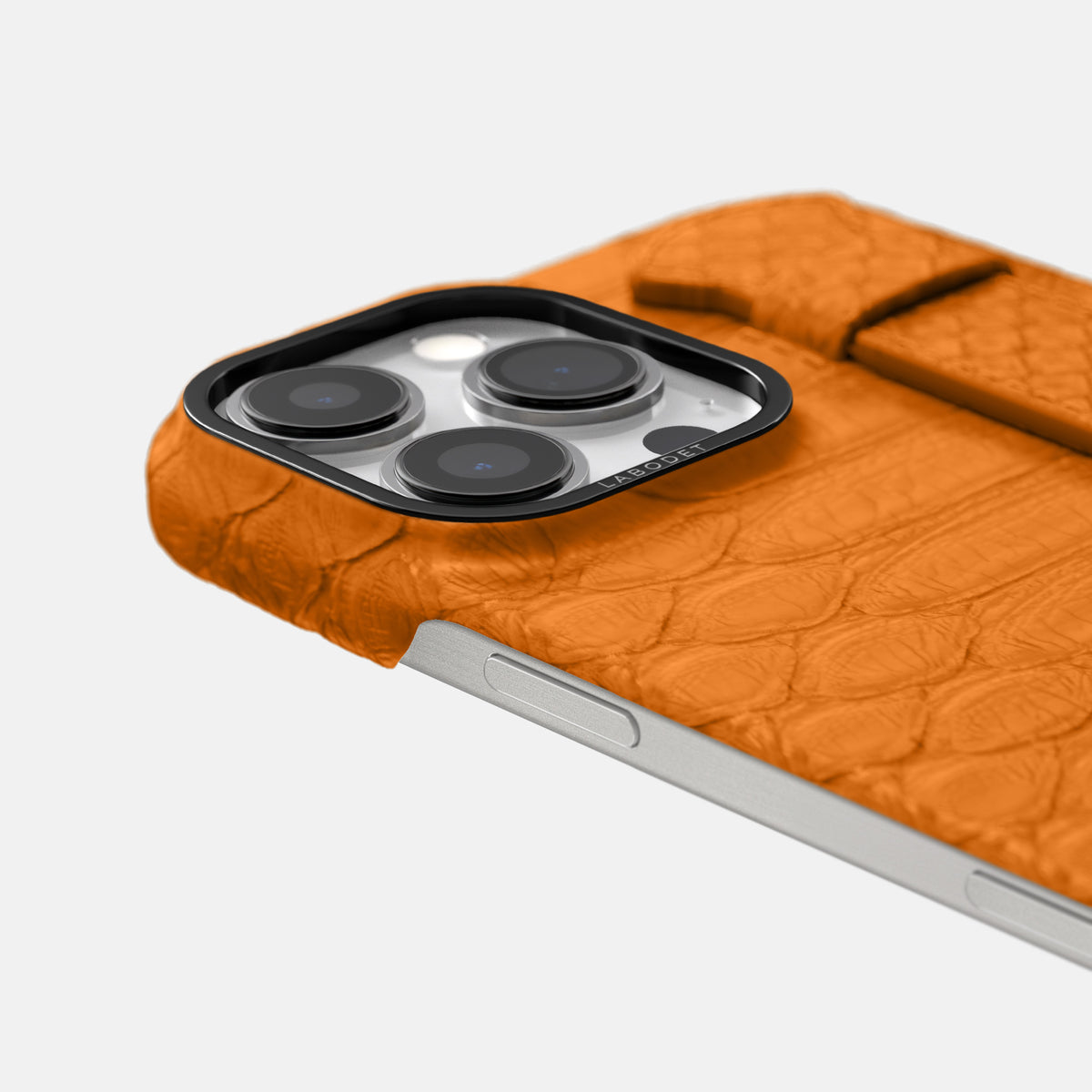 Orange iPhone 16 Pro Max Handle Case Python with Black Metal -6 | Orange-Black