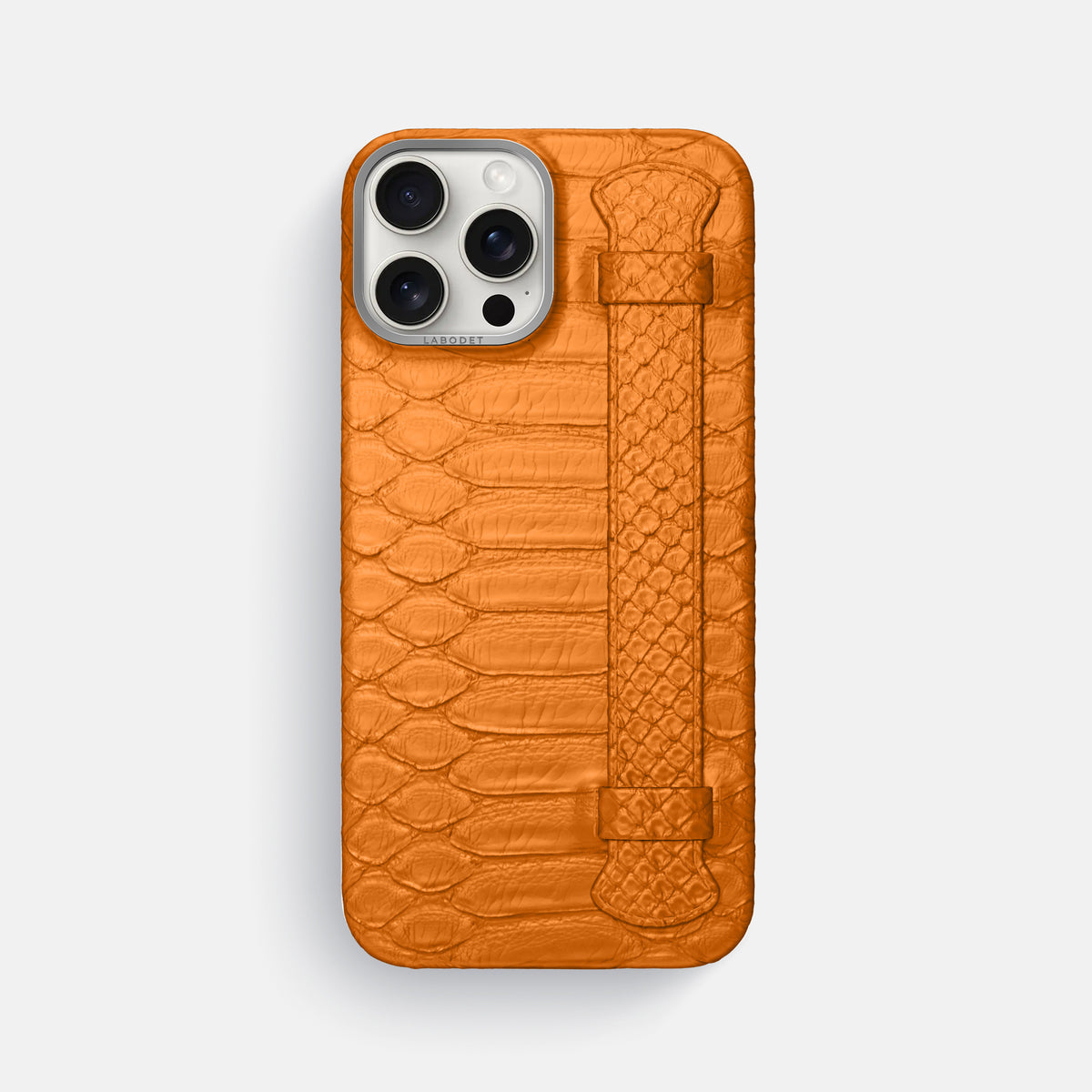 Orange iPhone 16 Pro Max Handle Case Python with Steel Metal -1 | Orange-Steel