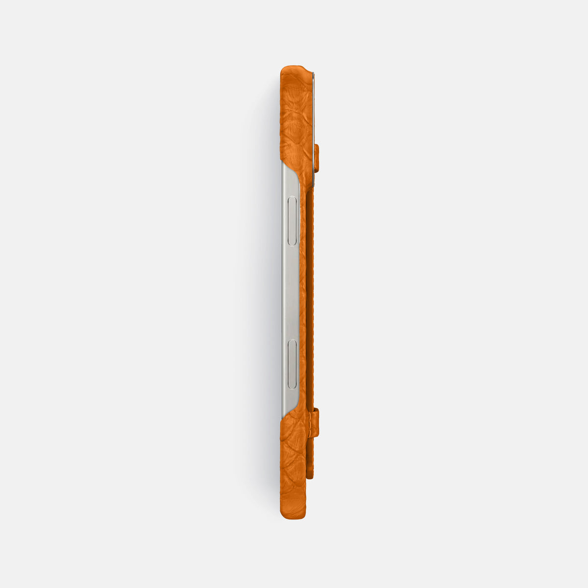 Orange iPhone 16 Pro Max Handle Case Python with Steel Metal -3 | Orange-Steel