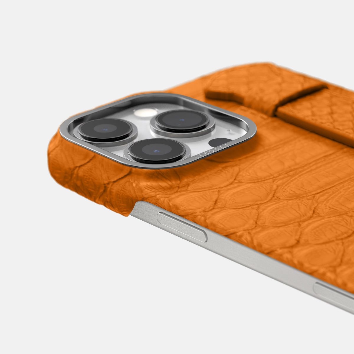 Orange iPhone 16 Pro Max Handle Case Python with Steel Metal -6 | Orange-Steel