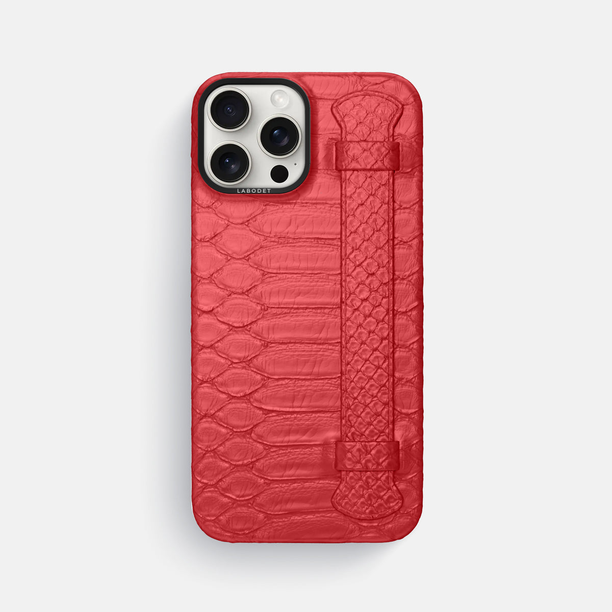 Red iPhone 16 Pro Max Handle Case Python with Black Metal -1 | Red-Black
