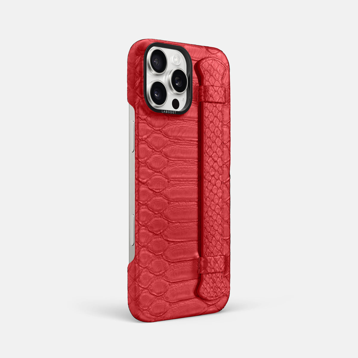 Red iPhone 16 Pro Max Handle Case Python with Black Metal -2 | Red-Black