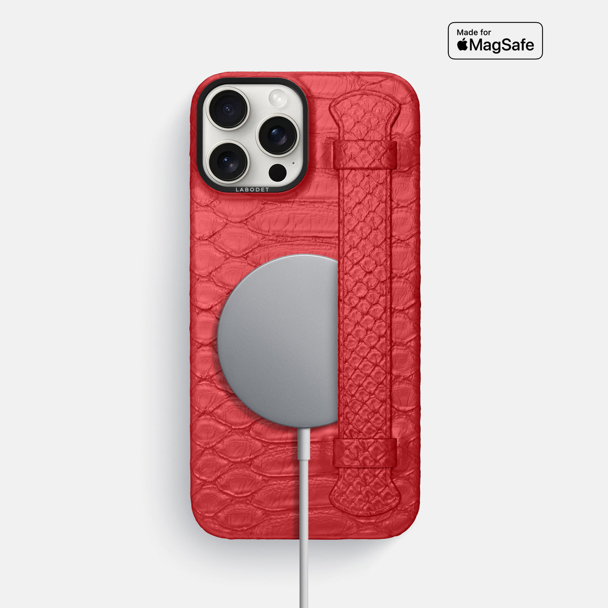 Red iPhone 16 Pro Max Handle Case Python with Black Metal -5 | Red-Black