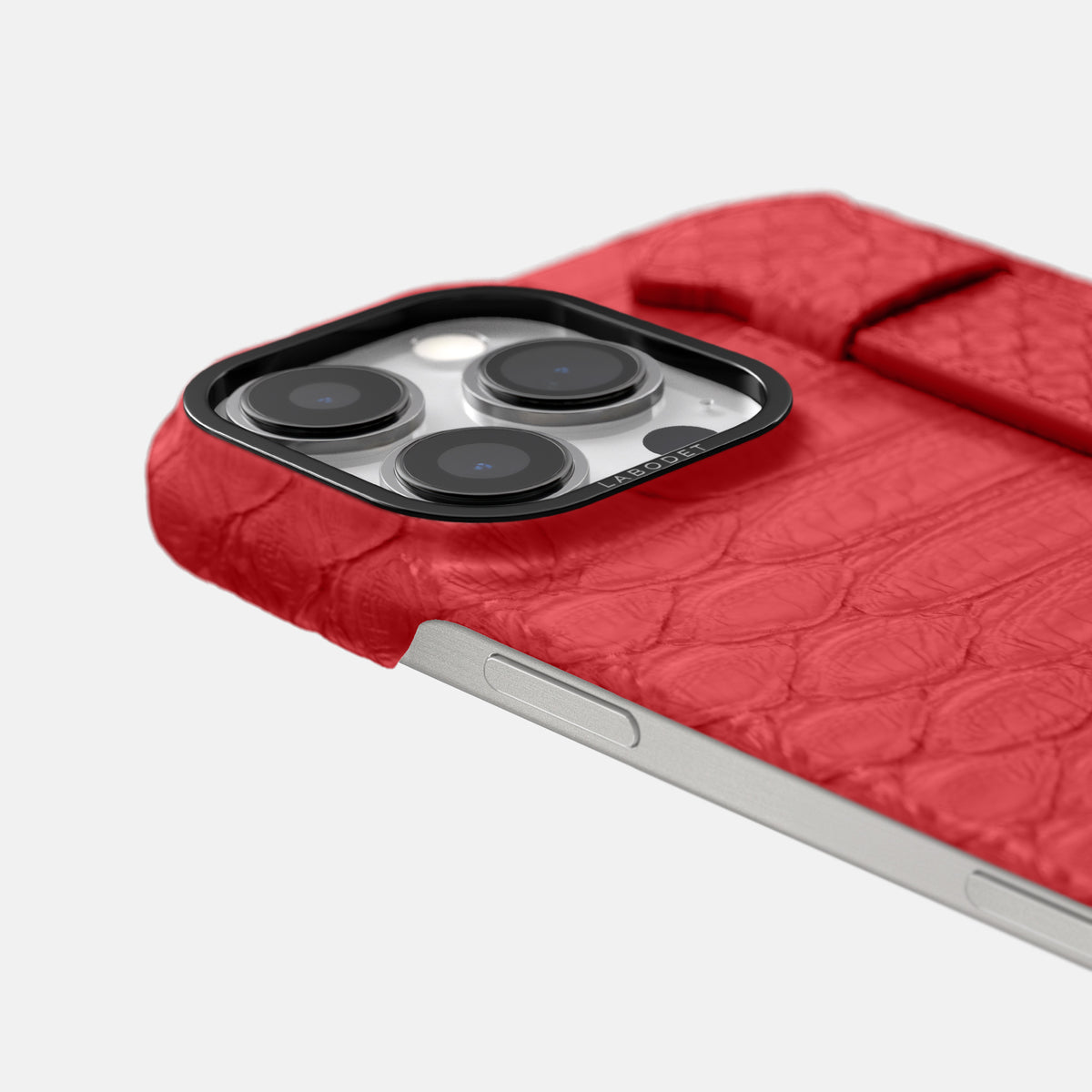 Red iPhone 16 Pro Max Handle Case Python with Black Metal -6 | Red-Black
