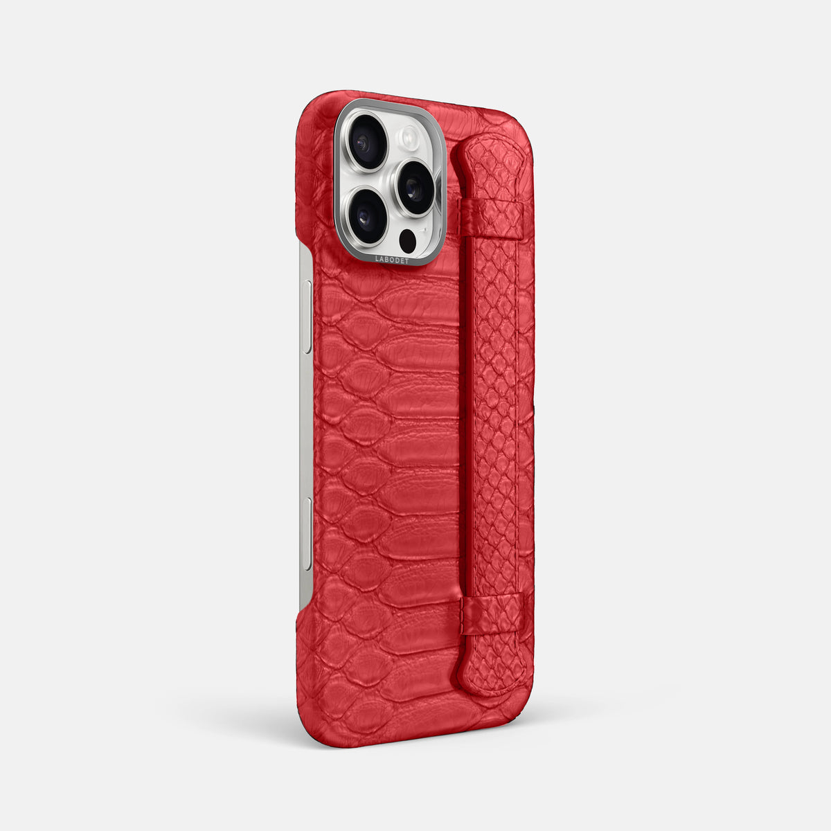 Red iPhone 16 Pro Max Handle Case Python with Steel Metal -2 | Red-Steel