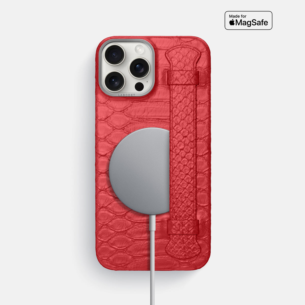Red iPhone 16 Pro Max Handle Case Python with Steel Metal -5 | Red-Steel