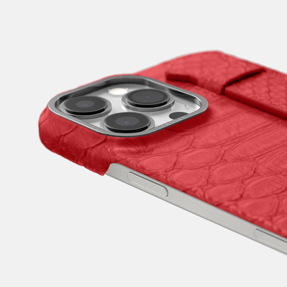Red iPhone 16 Pro Max Handle Case Python with Steel Metal -6 | Red-Steel