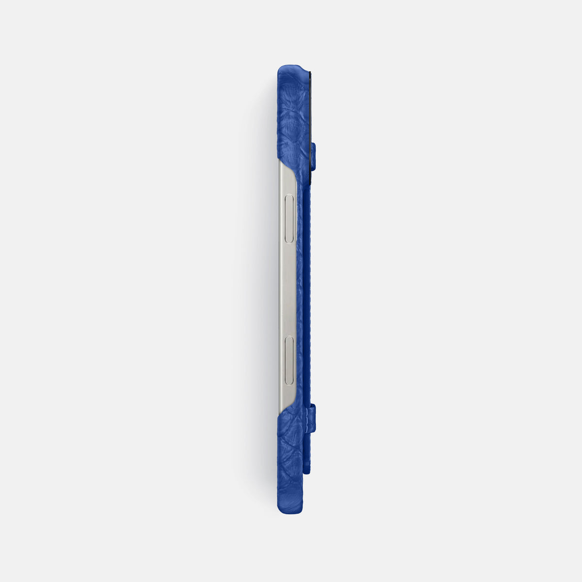 Royal Blue iPhone 16 Pro Max Handle Case Python with Black Metal -3 | Royal-Blue-Black