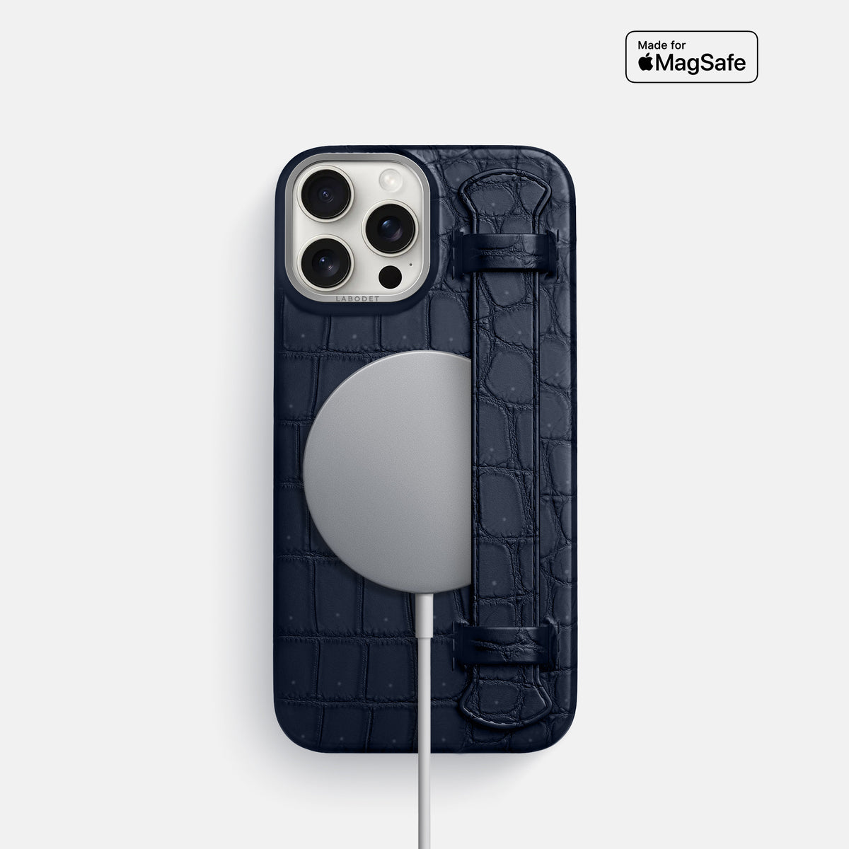 Deep Blue Sea iPhone 16 Pro Handle Case Porosus Crocodile with Steel Metal -5 | Deep-Blue-Sea-Steel