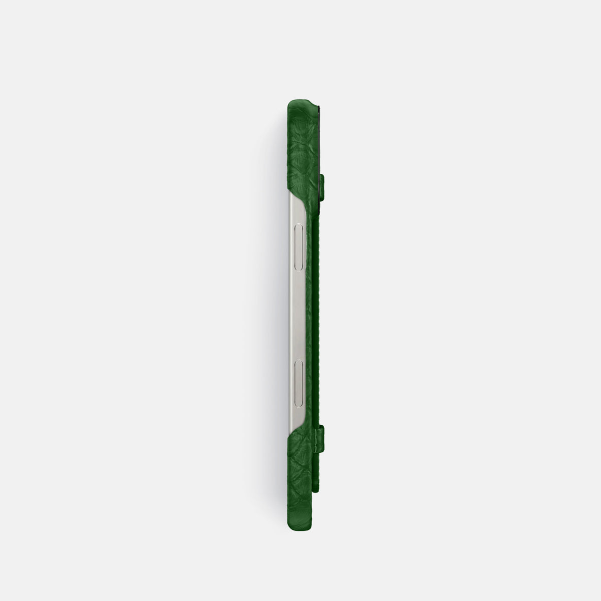 Green iPhone 16 Pro Handle Case Python with Black Metal -3 | Green-Black