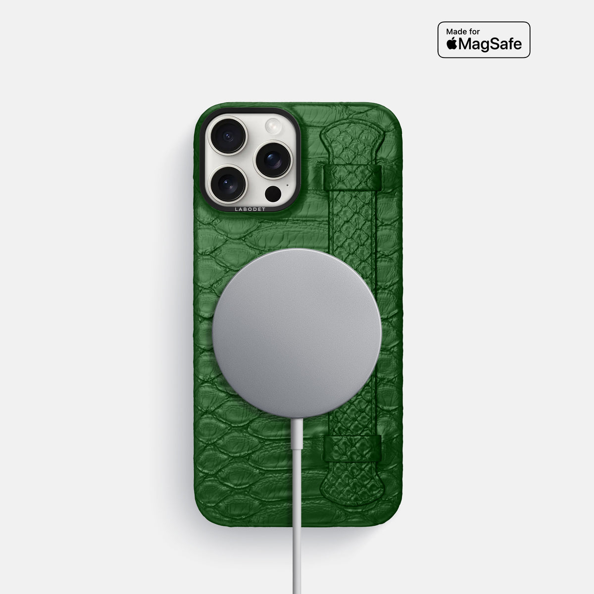 Green iPhone 16 Pro Handle Case Python with Black Metal -5 | Green-Black