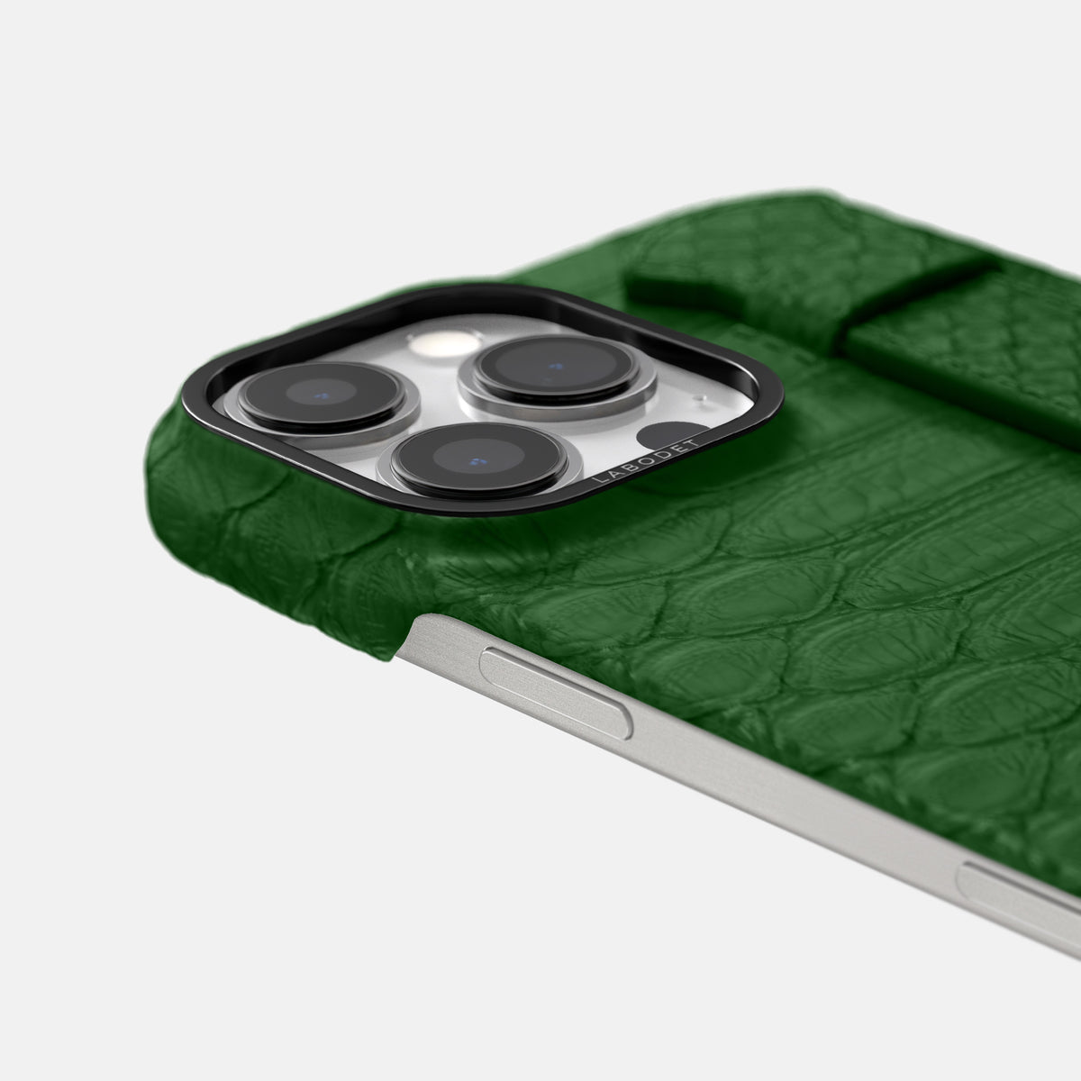 Green iPhone 16 Pro Handle Case Python with Black Metal -6 | Green-Black