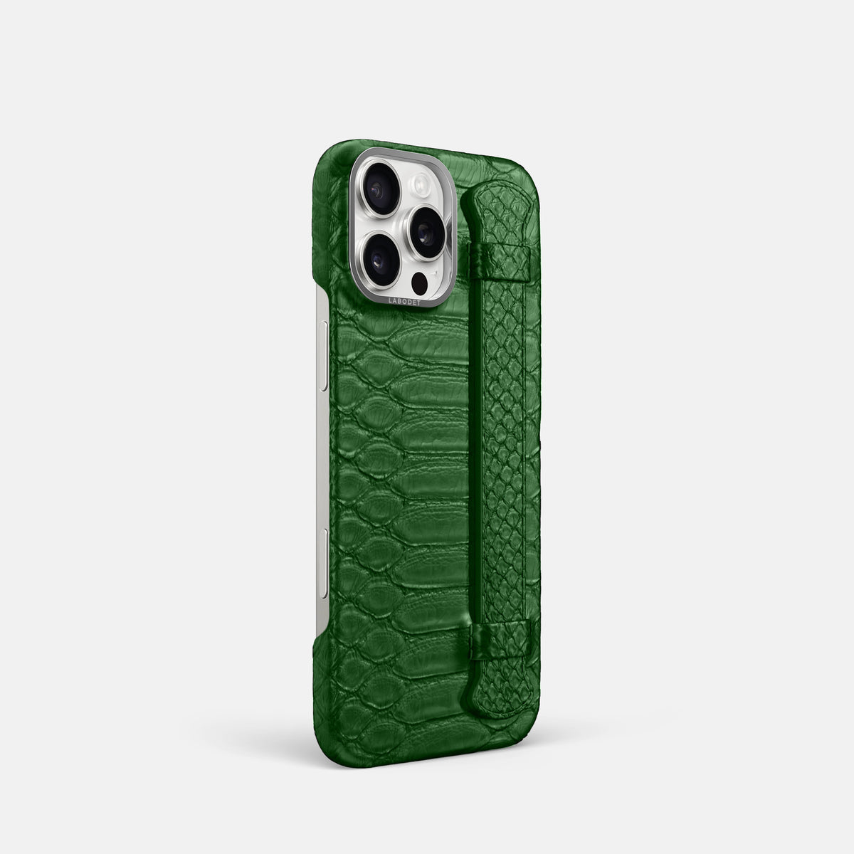 Green iPhone 16 Pro Handle Case Python with Steel Metal -2 | Green-Steel