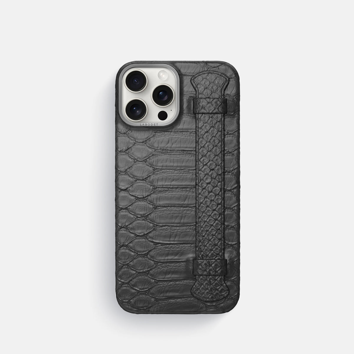 Grey iPhone 16 Pro Handle Case Python with Steel Metal -1 | Grey-Steel