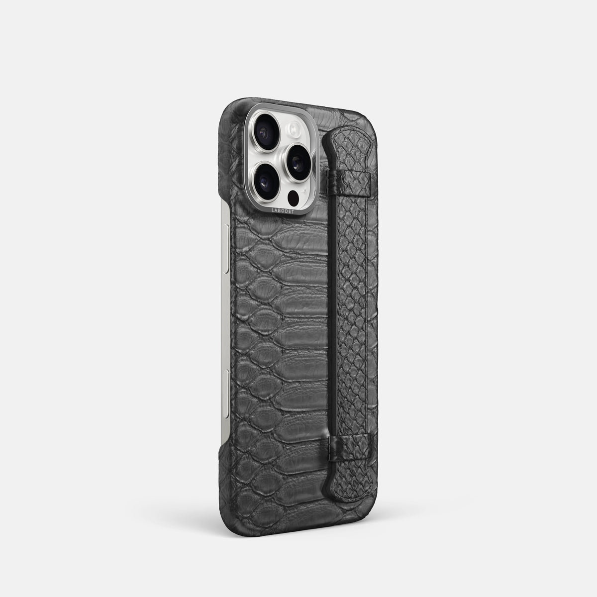 Grey iPhone 16 Pro Handle Case Python with Steel Metal -2 | Grey-Steel