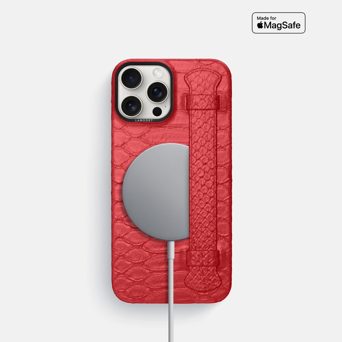 Red iPhone 16 Pro Handle Case Python with Black Metal -5 | Red-Black