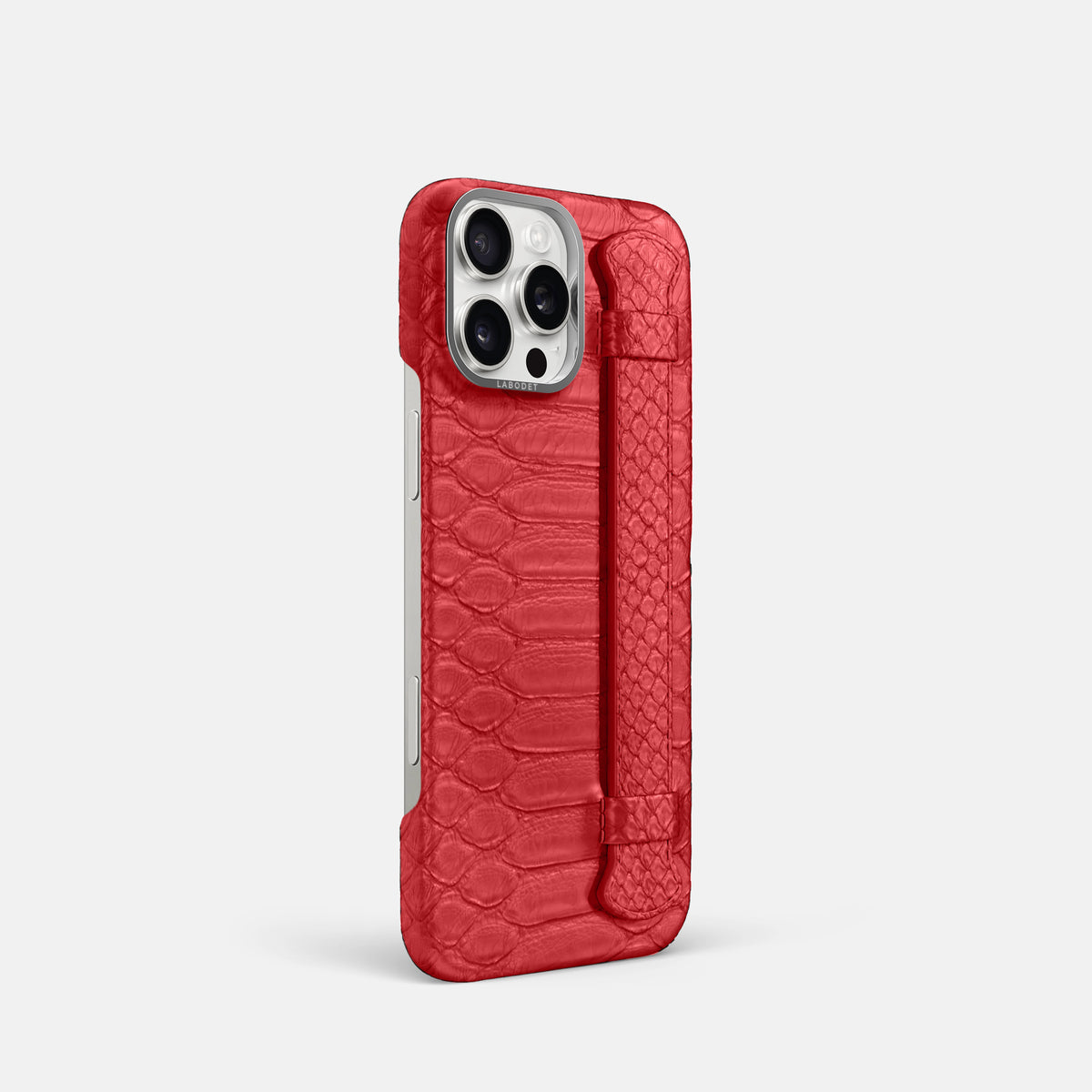 Red iPhone 16 Pro Handle Case Python with Steel Metal -2 | Red-Steel