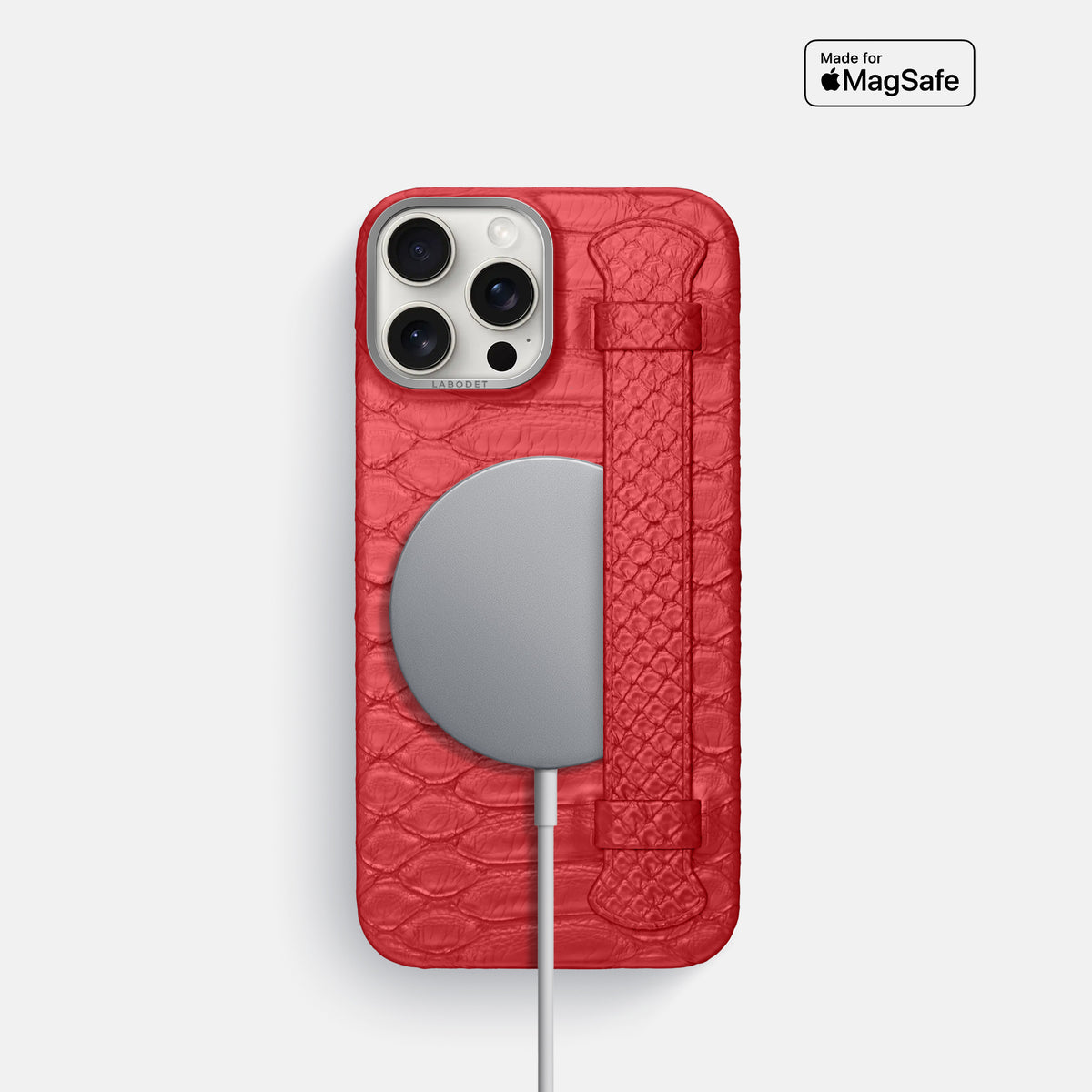 Red iPhone 16 Pro Handle Case Python with Steel Metal -5 | Red-Steel