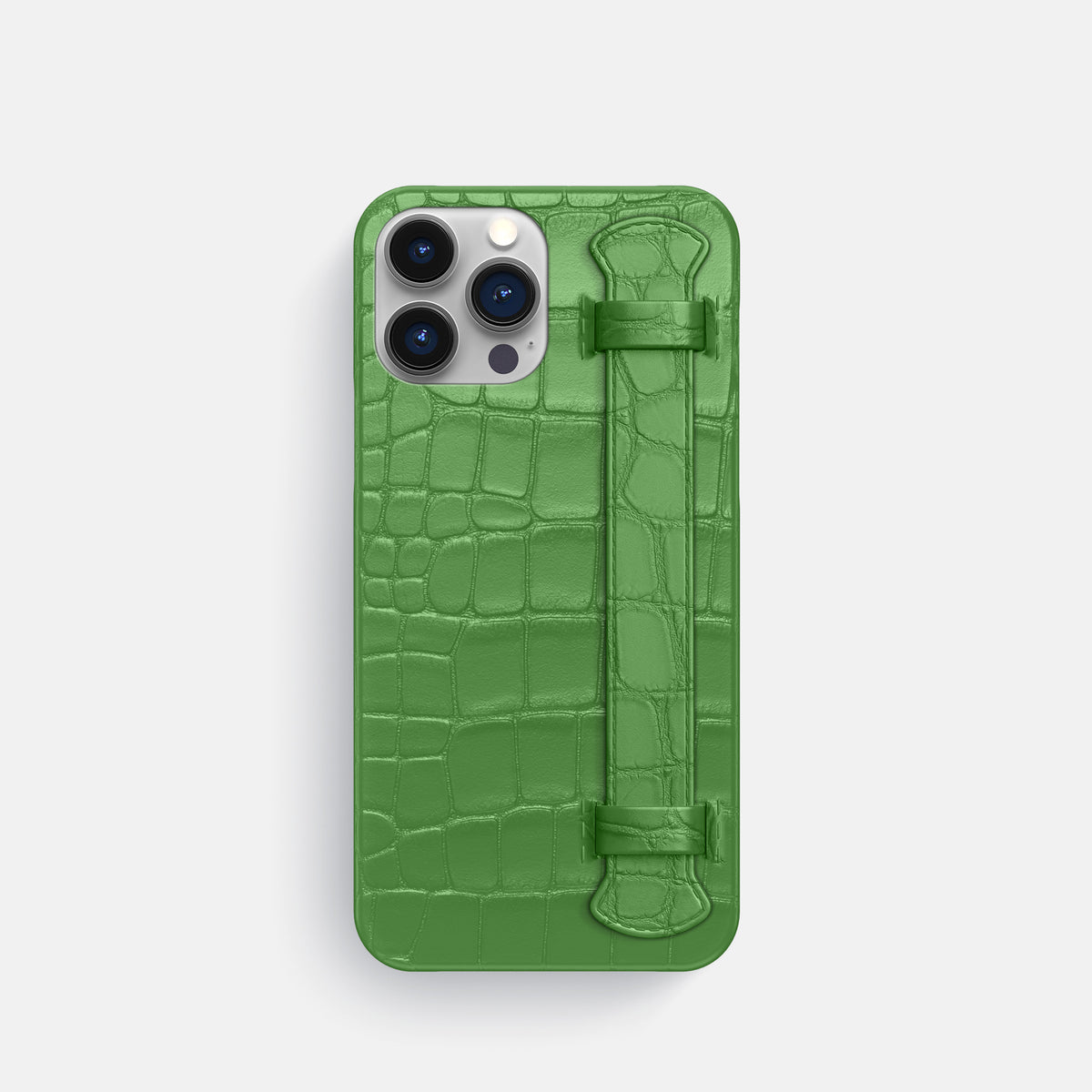 Apple-Green iPhone 16 Pro Slim Handle Case Alligator -1 | Apple-Green