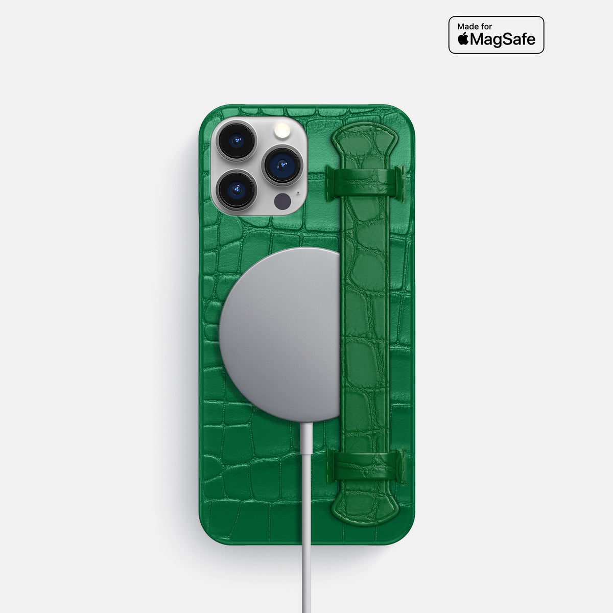 Forest-Green iPhone 16 Pro Slim Handle Case Alligator -4 | Forest-Green