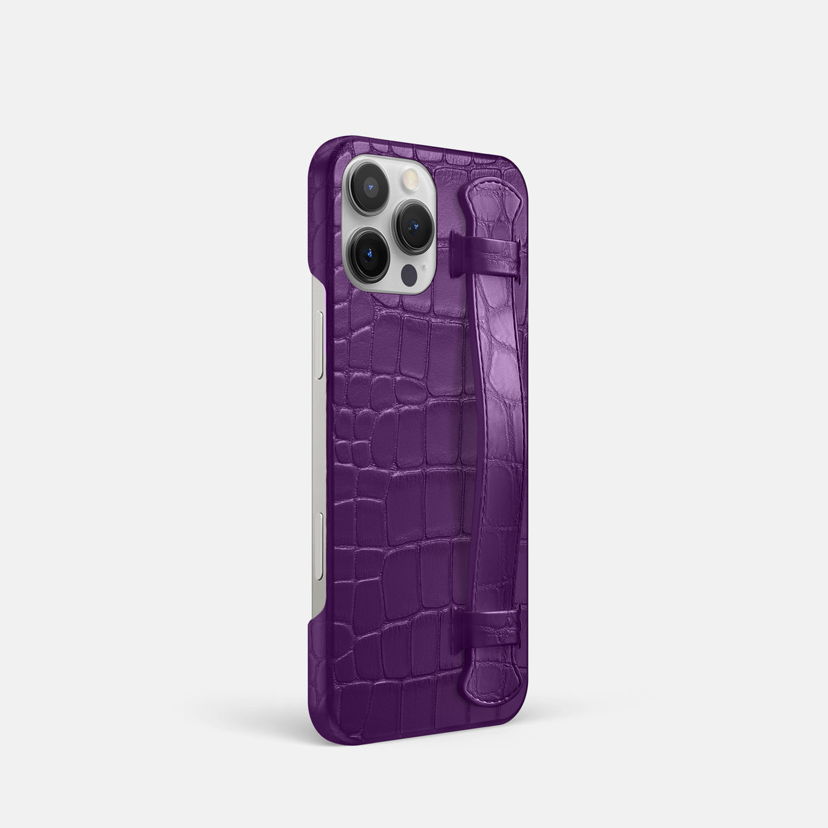 Purple iPhone 16 Pro Slim Handle Case Alligator -2 | Purple