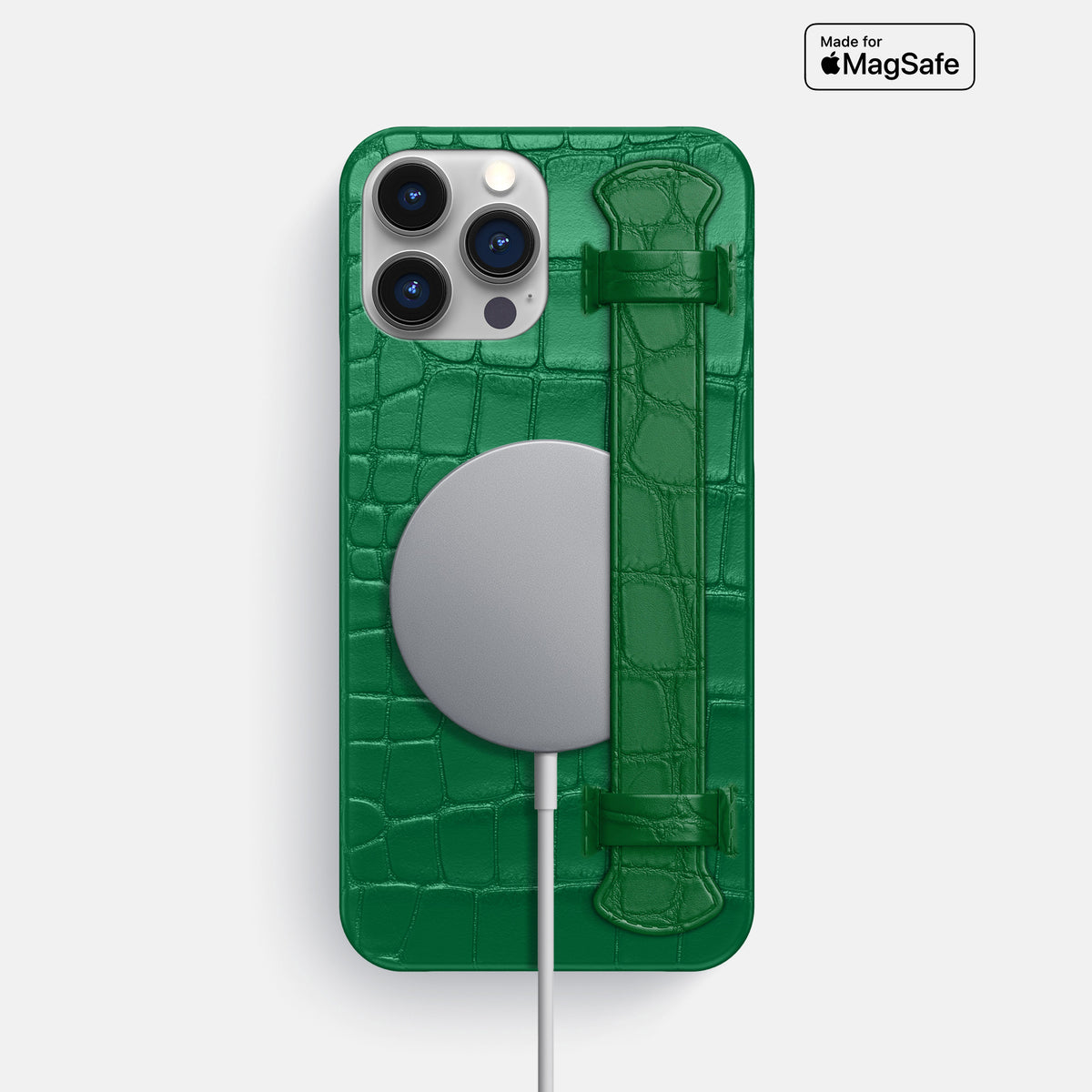Forest-Green iPhone 16 Pro Max Slim Handle Case Alligator -4 | Forest-Green