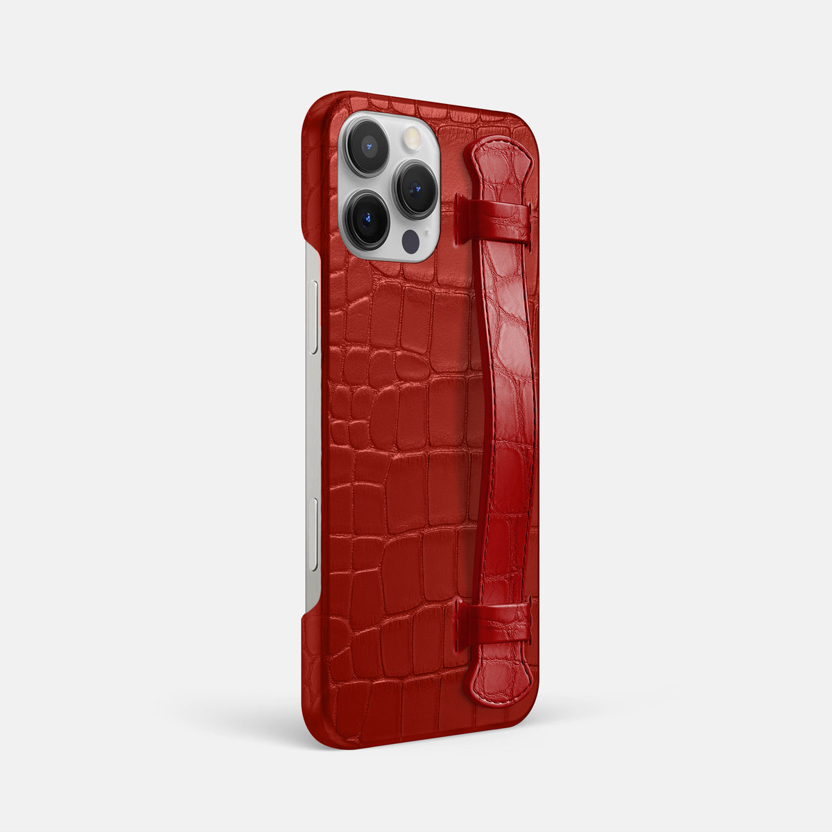 Red iPhone 16 Pro Max Slim Handle Case Alligator -2 | Red