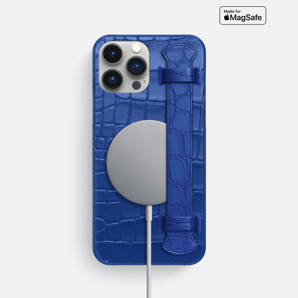 Royal Blue iPhone 16 Pro Max Slim Handle Case Alligator -4 | Royal-Blue