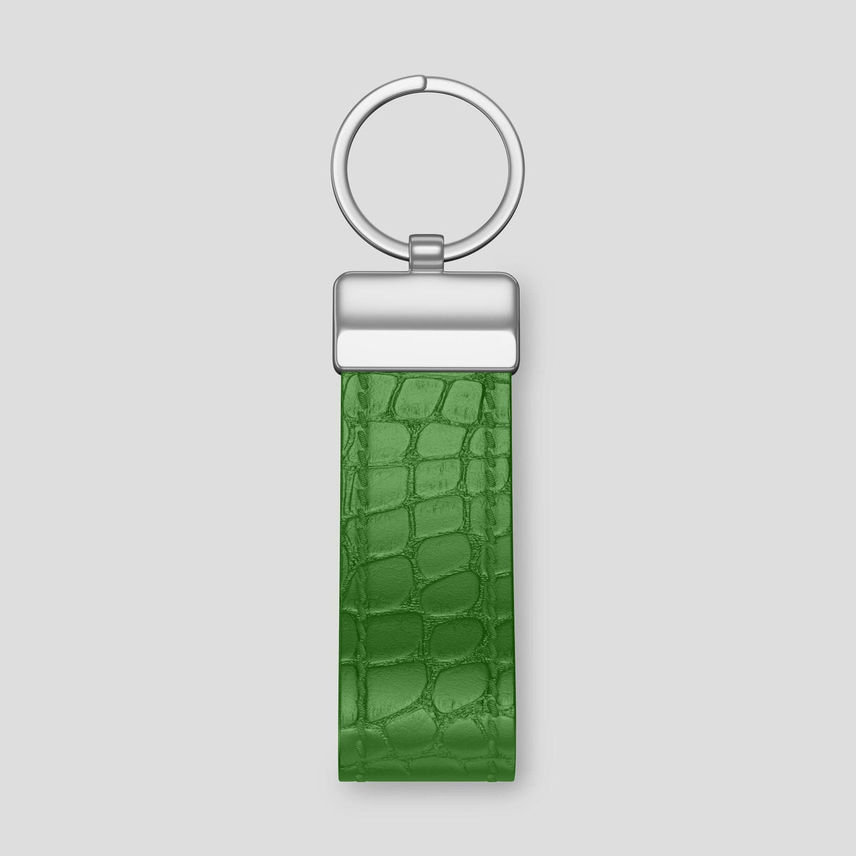 Apple-Green Keyring Holder Alligator with Steel Metal -2 | Apple-Green-Steel