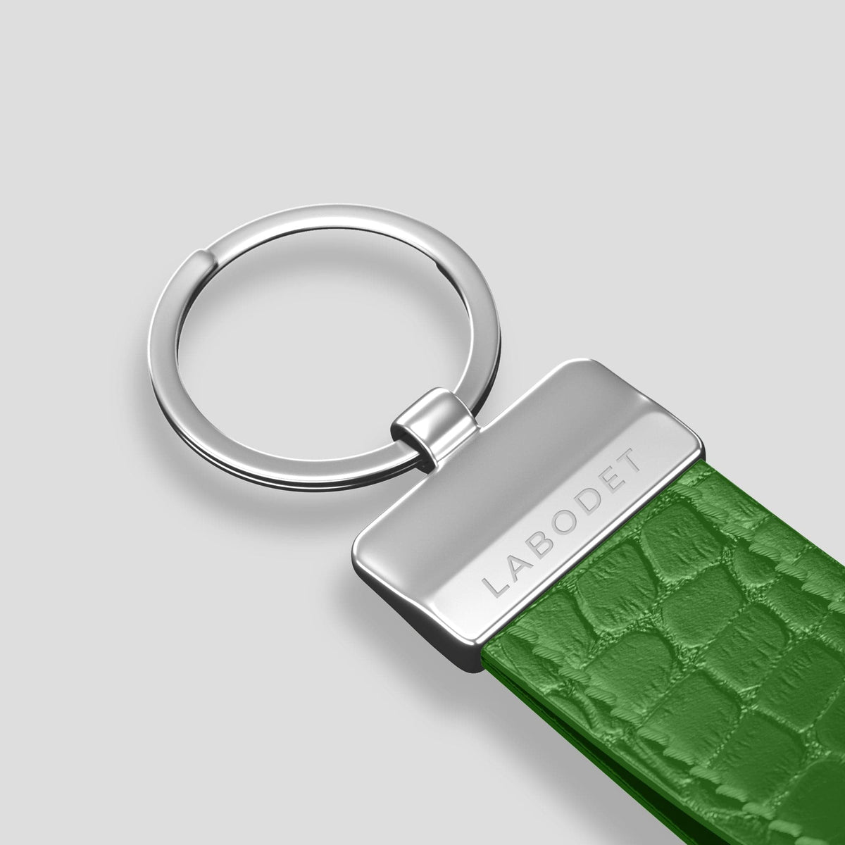 Apple-Green Keyring Holder Alligator with Steel Metal -3 | Apple-Green-Steel