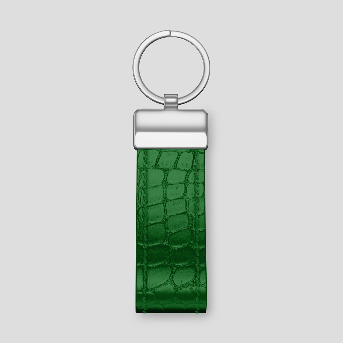 Forest-Green Keyring Holder Alligator with Steel Metal -2 | Forest-Green-Steel