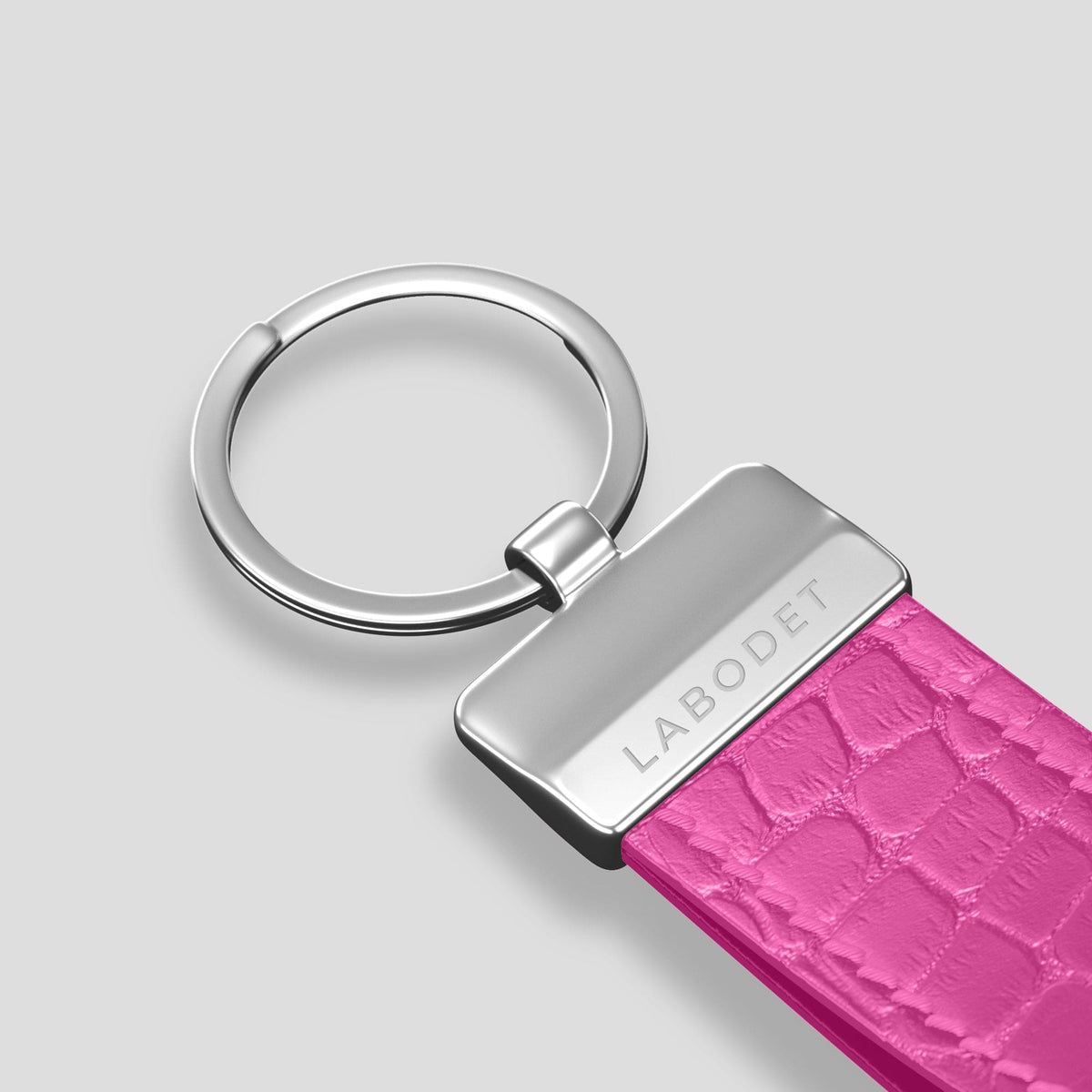 Fuchsia Keyring Holder Alligator with Steel Metal -3 | Fuchsia-Steel