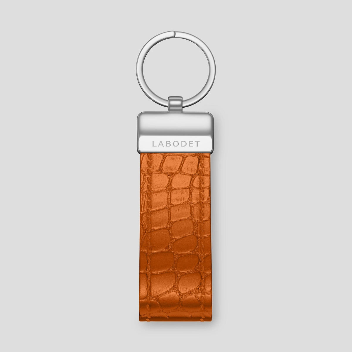 Orange Keyring Holder Alligator with Steel Metal -1 | Orange-Steel