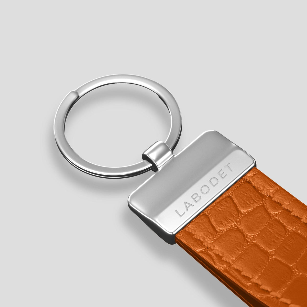 Orange Keyring Holder Alligator with Steel Metal -3 | Orange-Steel