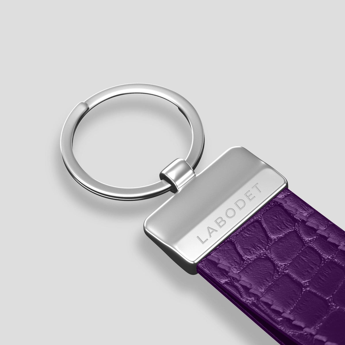 Purple Keyring Holder Alligator with Steel Metal -3 | Purple-Steel