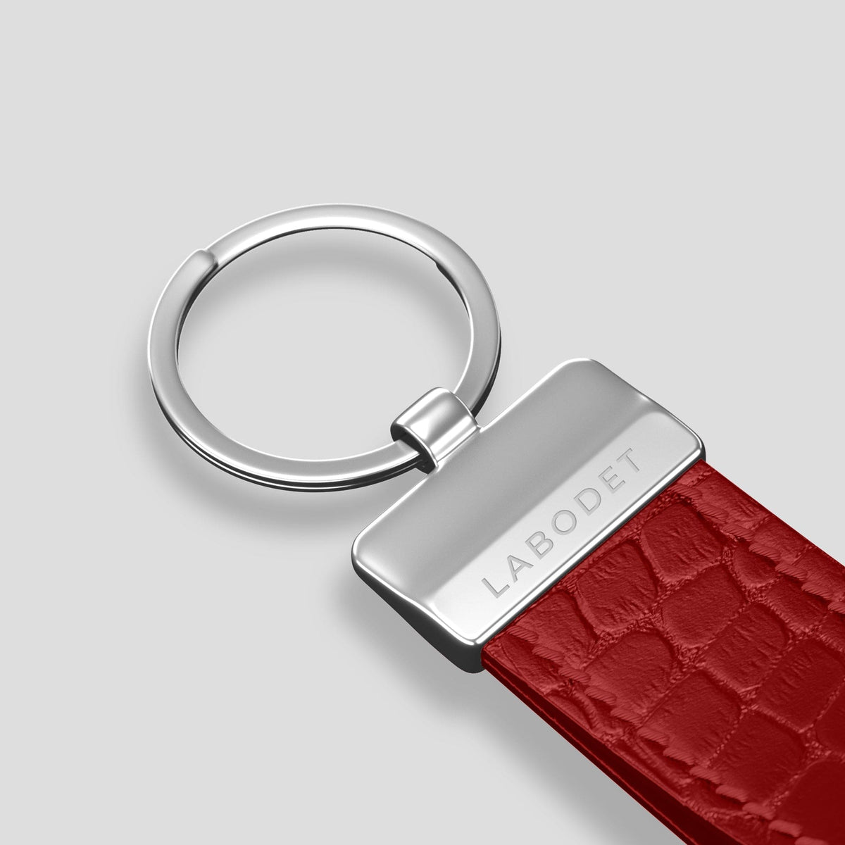 Red Keyring Holder Alligator with Steel Metal -3 | Red-Steel