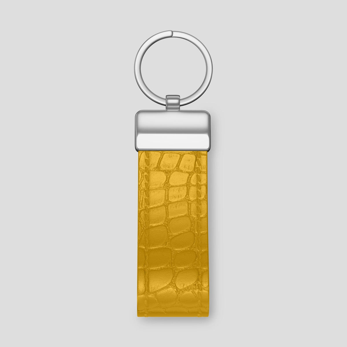 Yellow Keyring Holder Alligator with Steel Metal -2 | Yellow-Steel