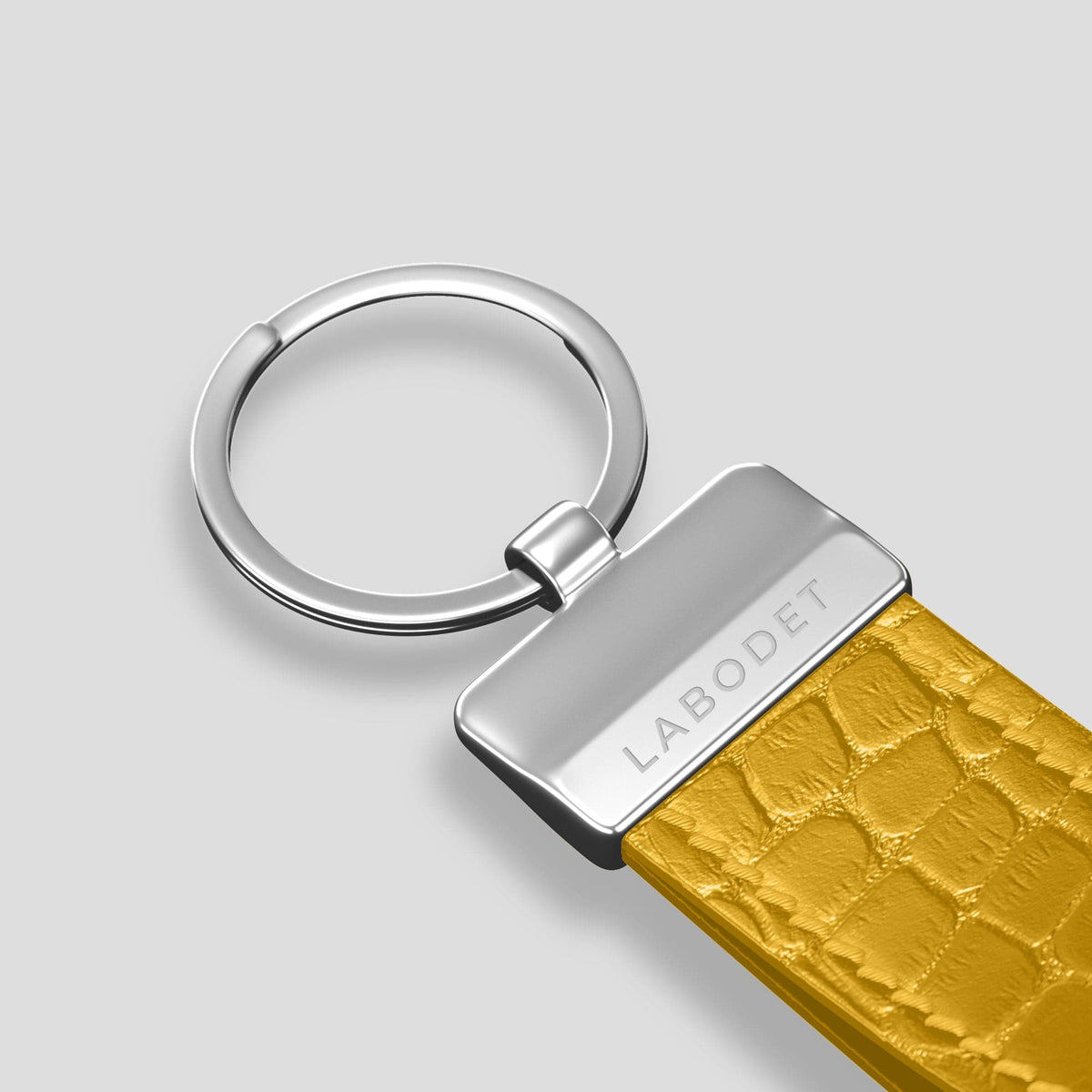 Yellow Keyring Holder Alligator with Steel Metal -3 | Yellow-Steel