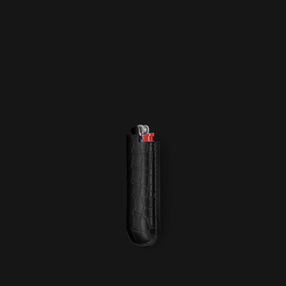 Lighter Case Edition-Black In Alligator -2 | Edition-Black