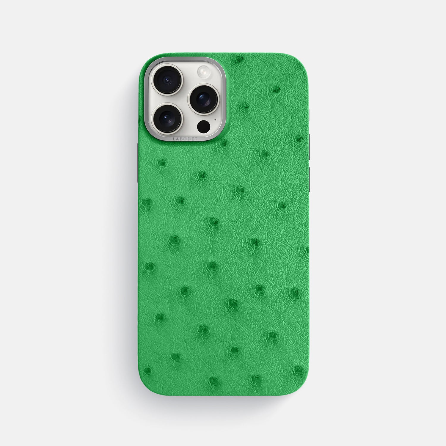 Kentucky Green iPhone 16 Pro Max MagSafe Mask Ostrich with Steel Metal -3 | Kentucky-Green-Steel