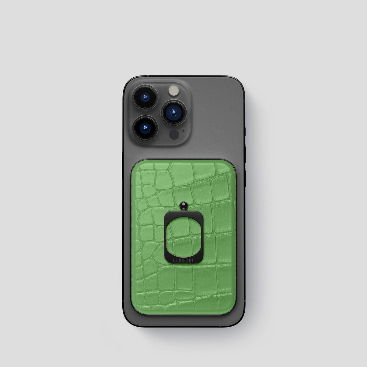 Apple-Green MagSafe Ring iPhone 14 Pro Alligator with Black Metal -1 | Apple-Green-Black