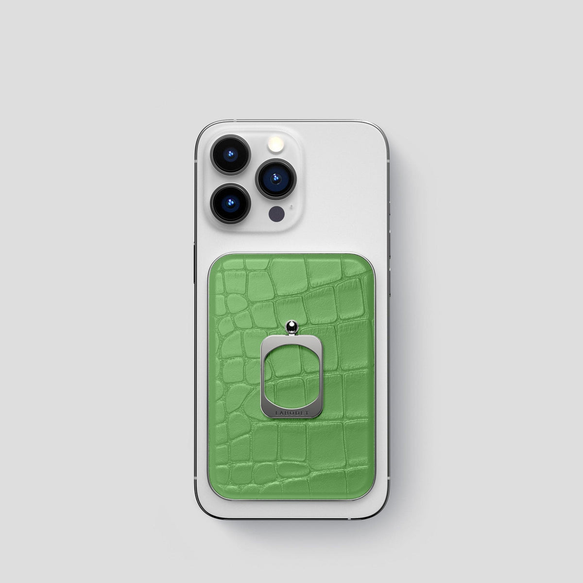Apple-Green MagSafe Ring iPhone 14 Pro Alligator with Steel Metal -1 | Apple-Green-Steel