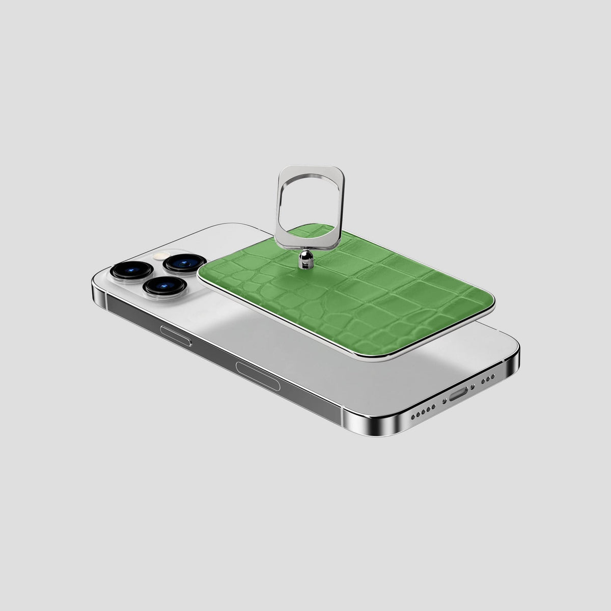 Apple-Green MagSafe Ring iPhone 14 Pro Alligator with Steel Metal -4 | Apple-Green-Steel