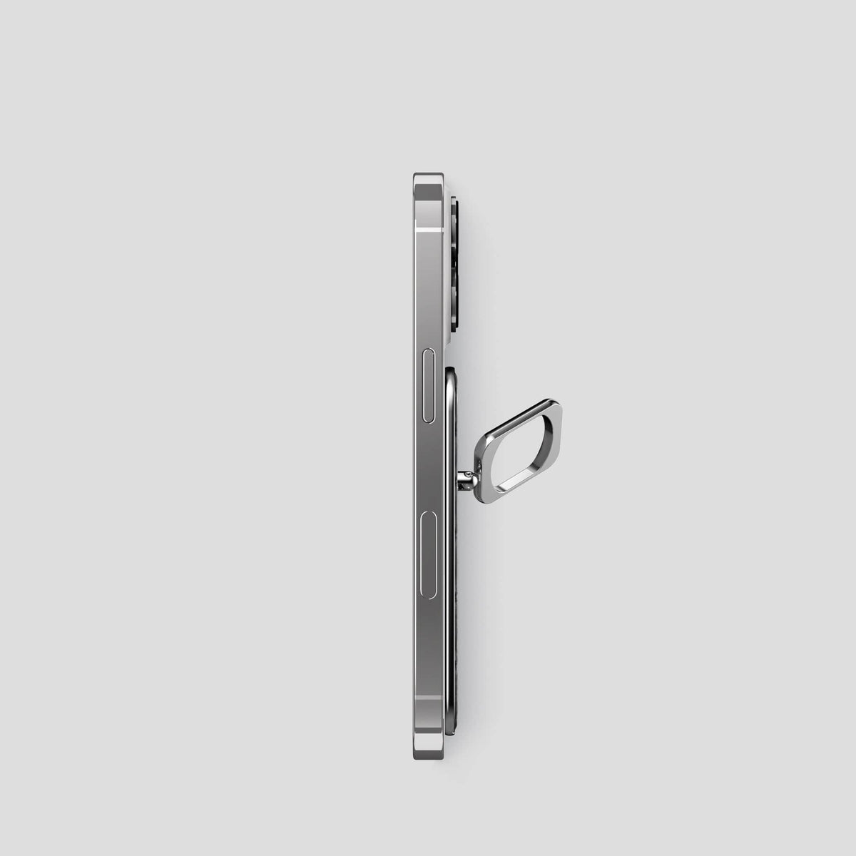 Black MagSafe Ring iPhone 14 Pro Alligator with Steel Metal -3 | Black-Steel
