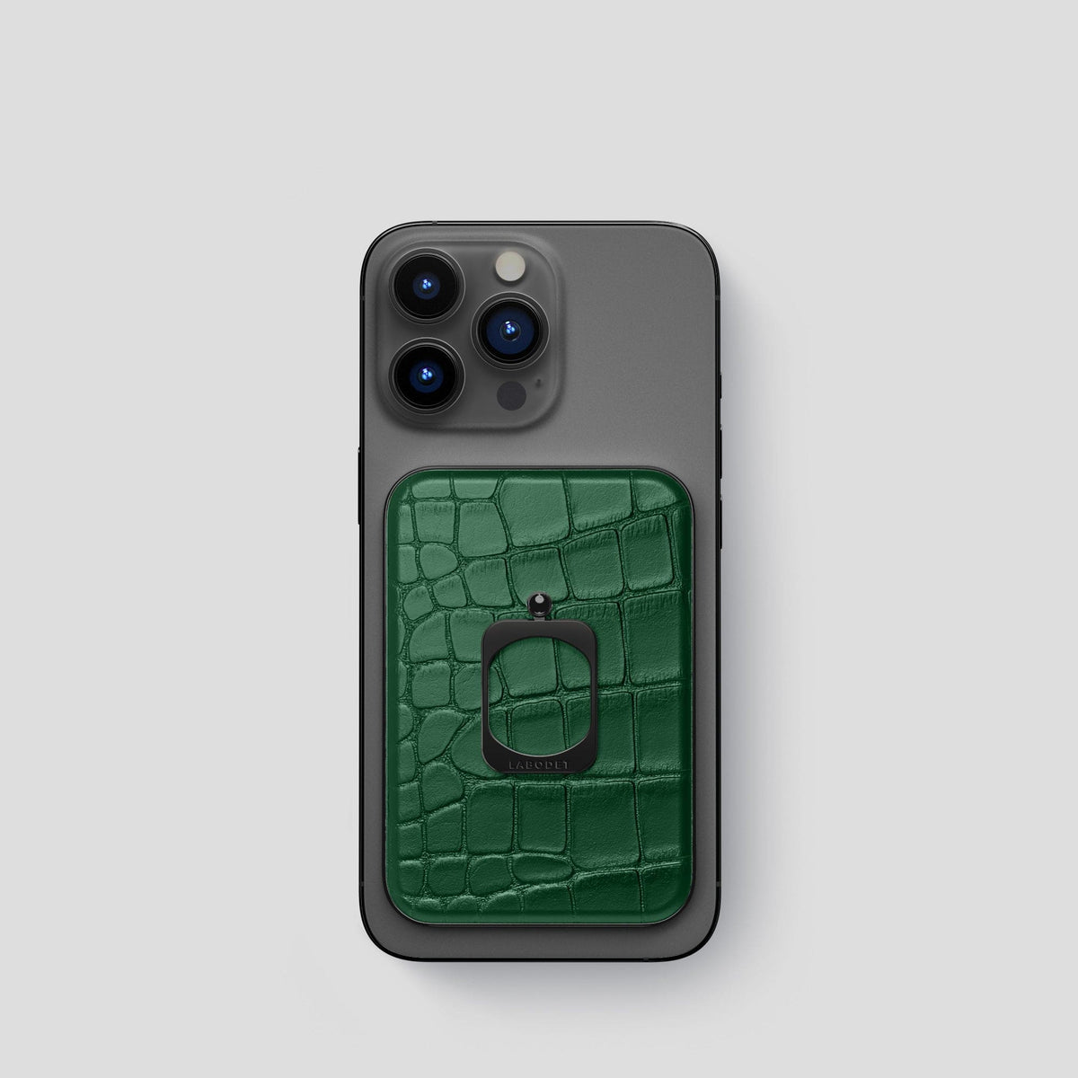 Forest-Green MagSafe Ring iPhone 14 Pro Alligator with Black Metal -1 | Forest-Green-Black