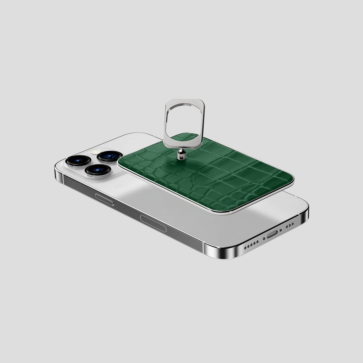 Forest-Green MagSafe Ring iPhone 14 Pro Alligator with Steel Metal -4 | Forest-Green-Steel