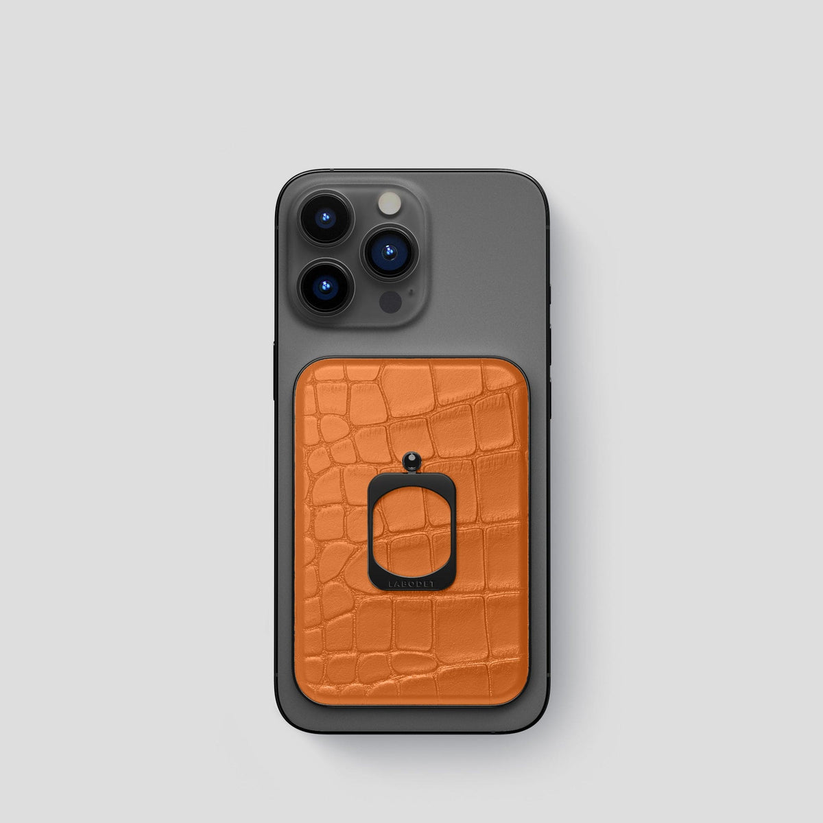 Orange MagSafe Ring iPhone 14 Pro Alligator with Black Metal -1 | Orange-Black