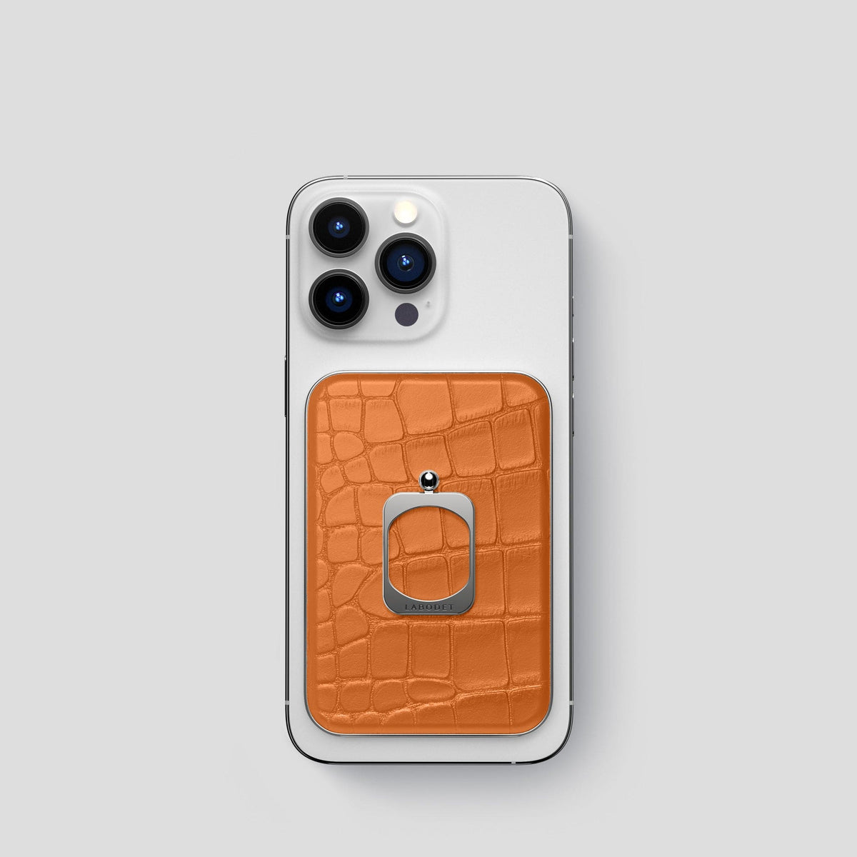 Orange MagSafe Ring iPhone 14 Pro Alligator with Steel Metal -1 | Orange-Steel